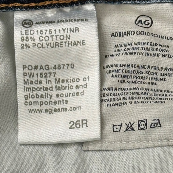 AG Adriano Goldschmied The Ex-Boyfriend Slim Mid Rise Blue Jeans Size 26R - Picture 7 of 12